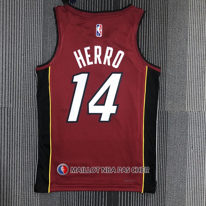 Maillot Miami Heat Tyler Herro NO 14 Statement 2020-21 Rouge